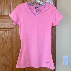 Pink Nike Pro V-Neck